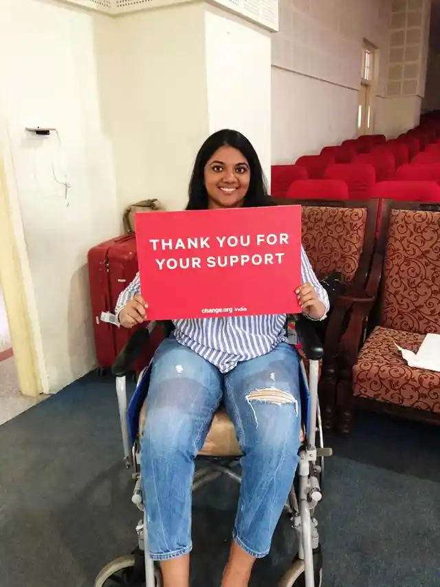Gupta was diagnosed with limb-girdle-muscular dystrophy five years ago, which resulted in limited use of her legs.