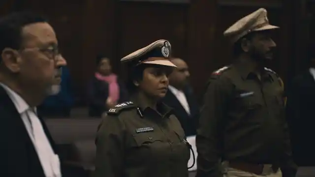 Shefali Shah in a still from <i>Delhi Crime</i>.