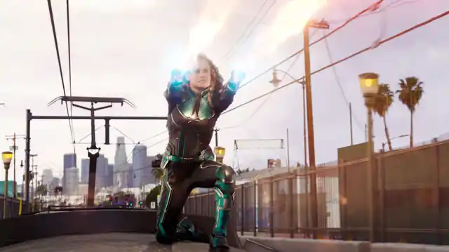 A still from Captain Marvel starring Brie Larson.