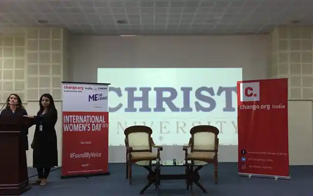 The event was held at Christ University in Bengaluru.