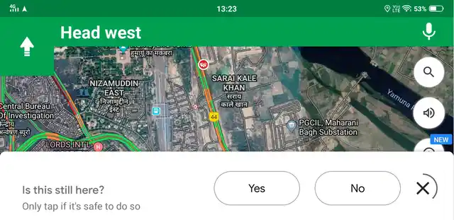 Let Google Maps know if the area is good for traffic movement.