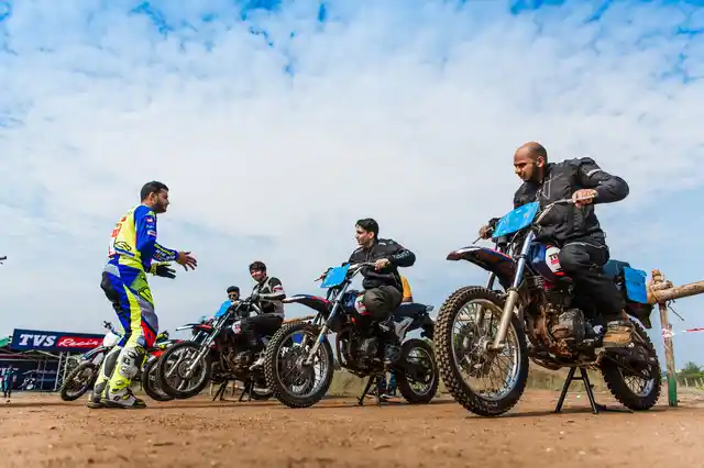 Dakar Rally rider KP Aravind mentoring budding off-road enthusiasts.