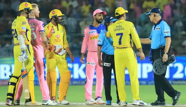 MS Dhoni entered the playing field to protest the reversal of a no ball given by the umpire.