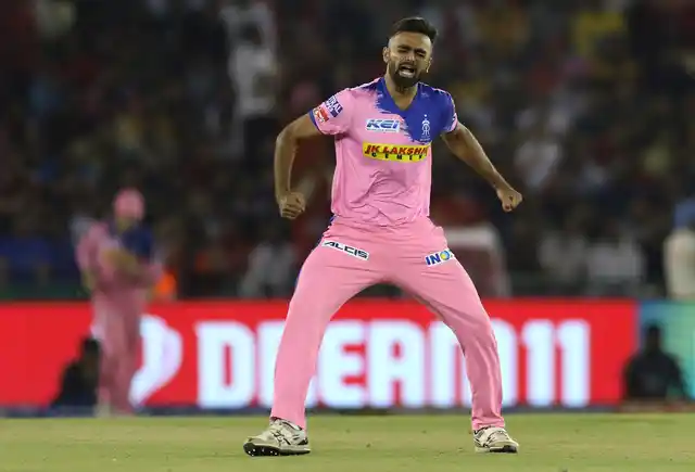 Rajasthan Royals’ Jaydev Unadkat during an Indian Premier League match.