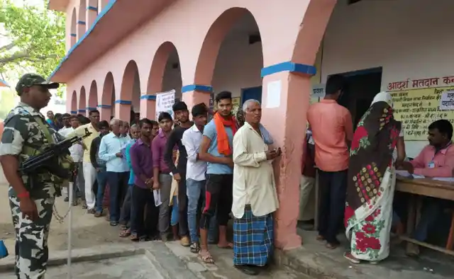 Polling is underway in Bihar’s Gaya.
