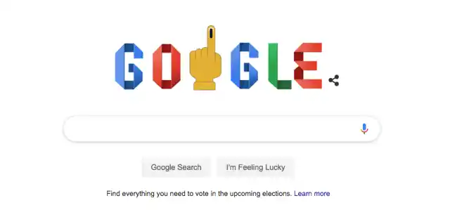 Google Doodle marks the second phase of polling for Lok Sabha Elections 2019. 