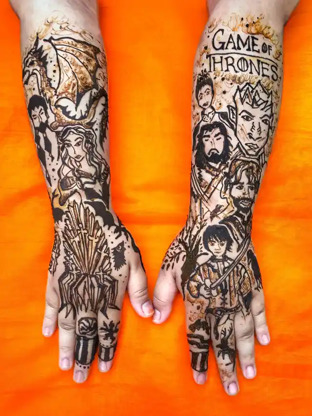 Game of Thrones inspired body-art.