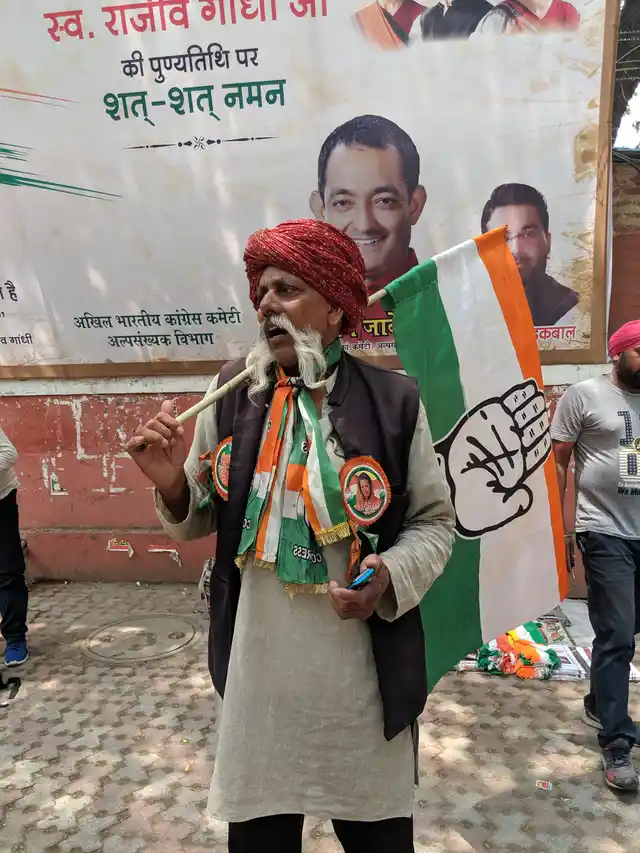 An angry farmer complains about EVM tampering and other issues with the election results.