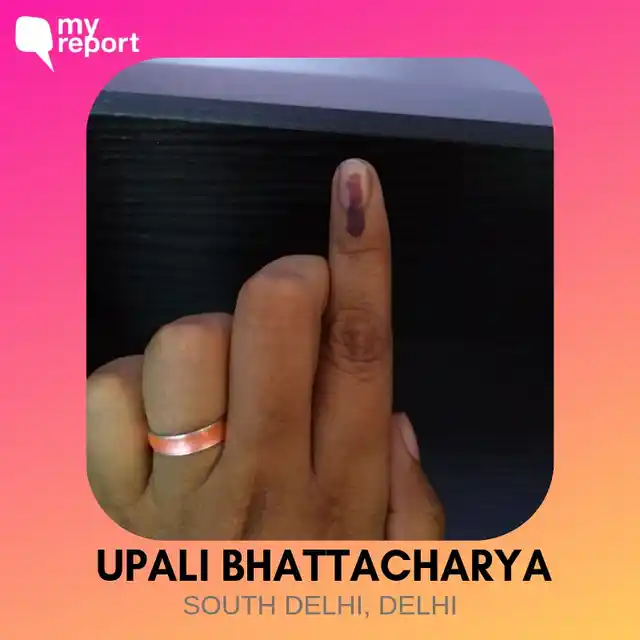 Upali Bhattacharya voted from South Delhi. 