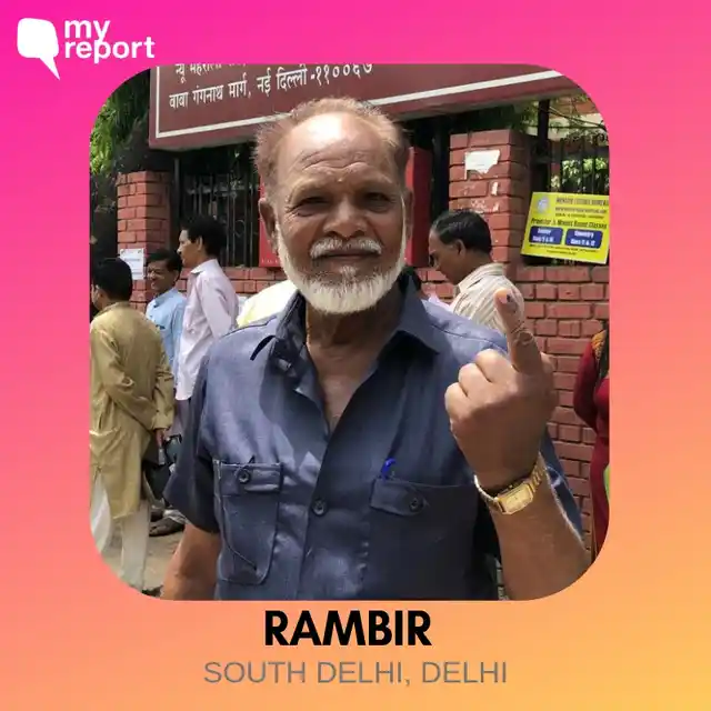 Rambir casted his vote from South Delhi.