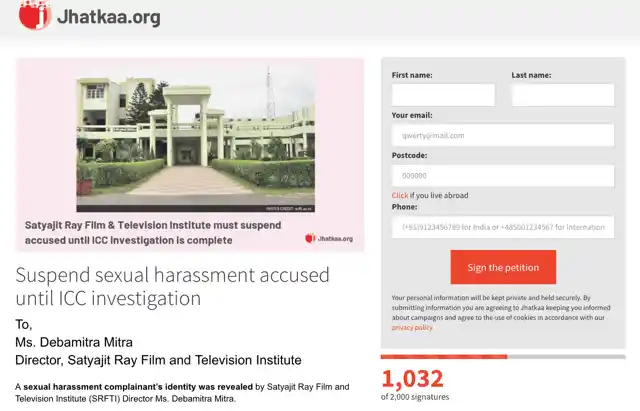 The organisation demands suspension of the accused.
