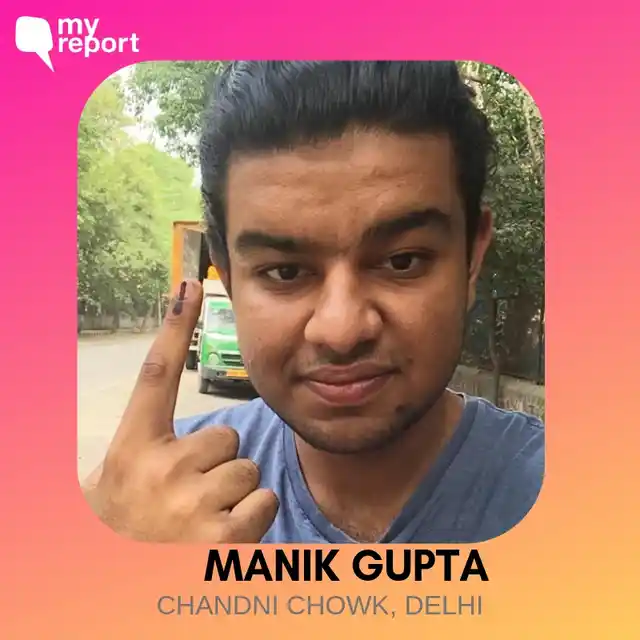 Manik Gupta from Chandni Chowk shares his post vote selfie.