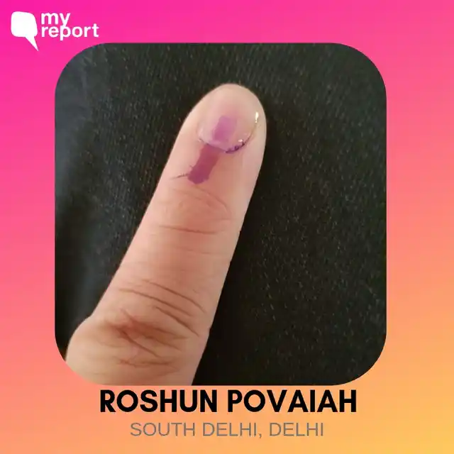 “The mandatory inkfie of democracy,” The Quint’s Roshun Povaiah captioned the photo.