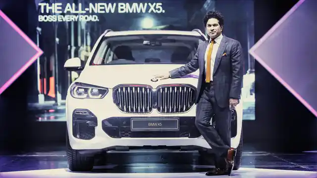 The 2019 BMW X5 with brand ambassador Sachin Tendulkar. 