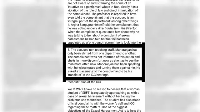 “...she is in more discomfort now,” says the WASH letter.