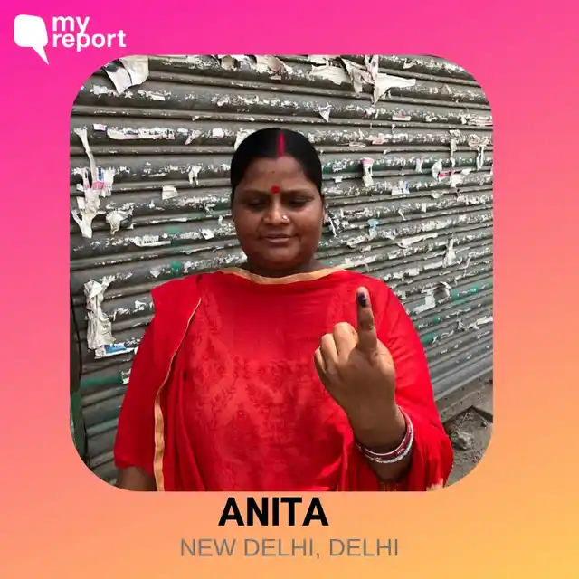 Anita cast her vote from New Delhi.