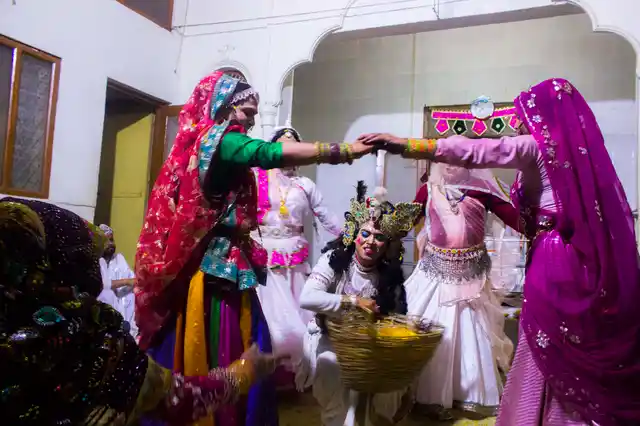 The celebrations trace their way back to the 16th century CE Bhakti movement, which was about inclusion of people from all castes and communities into Krishna worship.