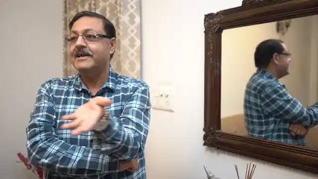 My dad at home
