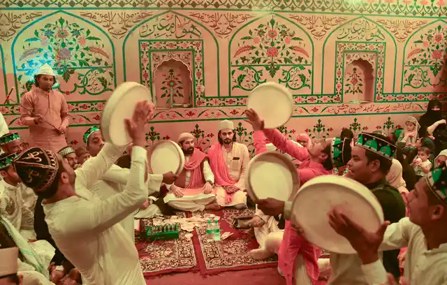 Devotees perform Qawwali, a Sufi Islamic devotional music at Khwaja Moinuddin Chishti Dargah in Ajmer, Saturday, 15 June 2019. 