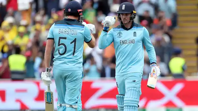 Roy and Bairstow added 124 runs for the first wicket. 