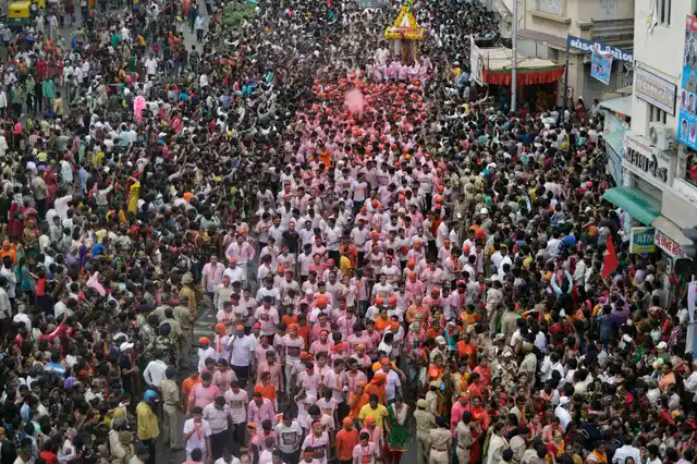 Lakhs of devotees flocked the 18-km route during Rath Yatra.