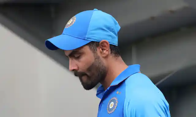 India’s Ravindra Jadeja reacts after their loss in the Cricket World Cup semi-final match against New Zealand at Old Trafford in Manchester, England, Wednesday, July 10, 2019. (AP Photo/Aijaz Rahi)