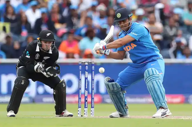 MS Dhoni during match against New Zealand. 
