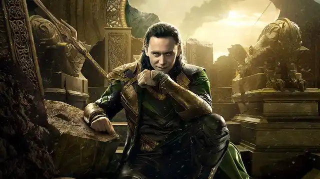 Tom Hiddleston as Loki.