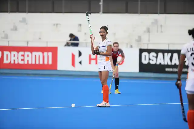 Forward Navjot kept her nerves under pressure and produced a fine finish in front of the goal.