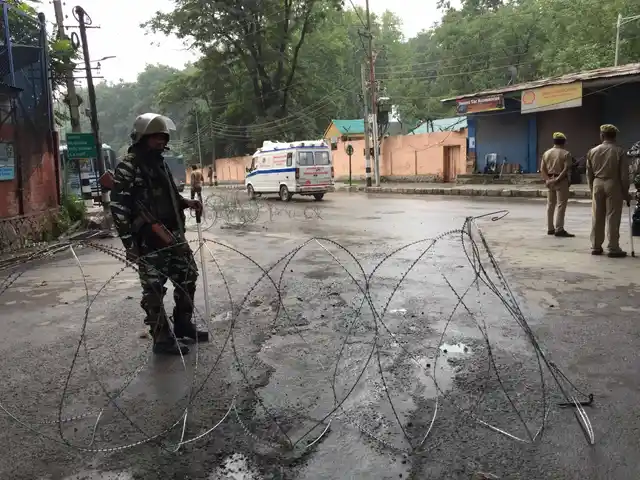 Strict security conditions have been imposed throughout the Kashmir Valley.