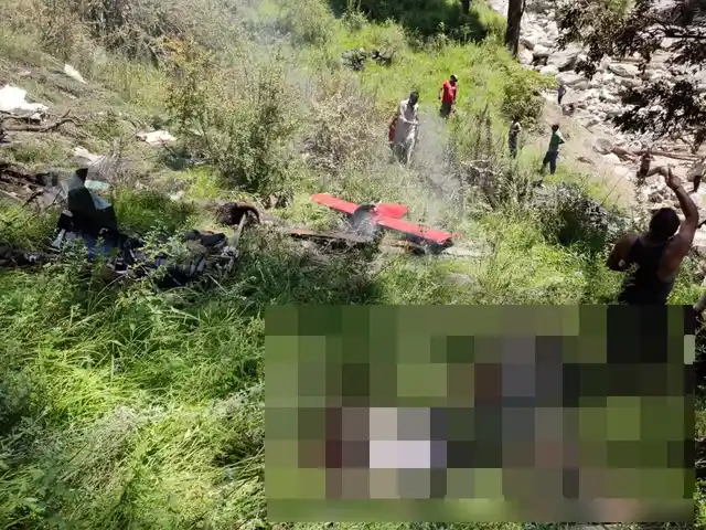 Visuals from the site of the crash.