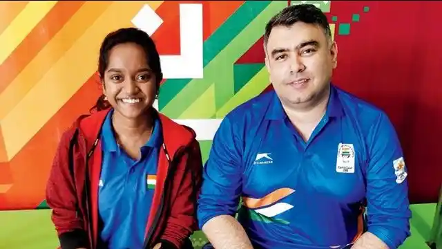 File picture of Elavenil Valarivan with Gagan Narang.