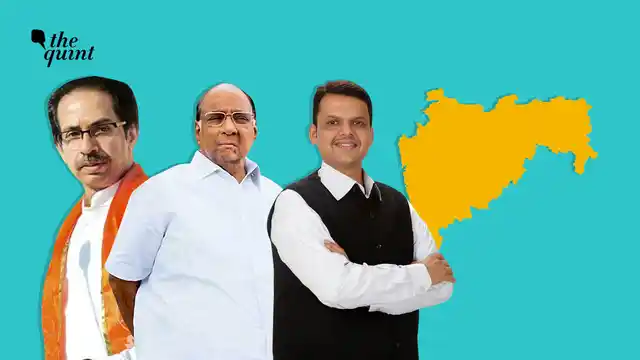 From left to right: Shiv Sena Chief Uddhav Thackeray, NCP Chief Sharad Pawar and Devendra Fadnavis. 