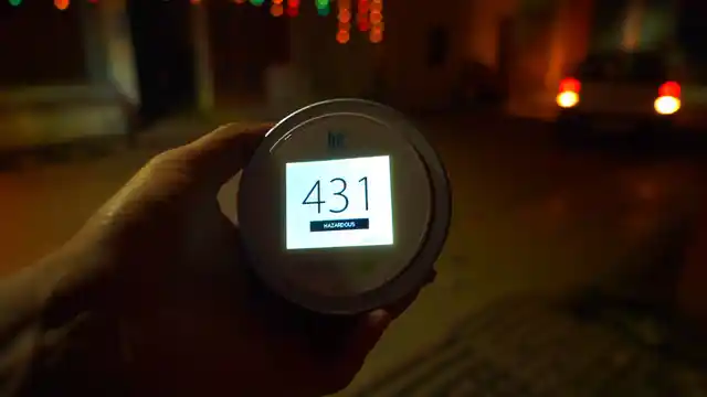 AQI recording at Nithari, Noida. 