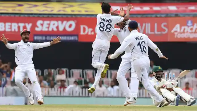 Shahbaz Nadeem took two wickets on his debut at his home ground, sending back Temba Bavuma and Anrich Nortze during South Africa’s first innings