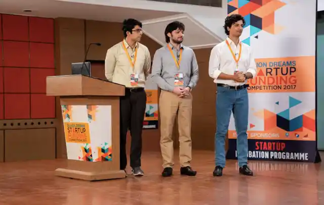 The three actors in a still from the film.