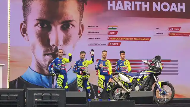 The TVS Sherco team for this year’s Dakar Rally race.