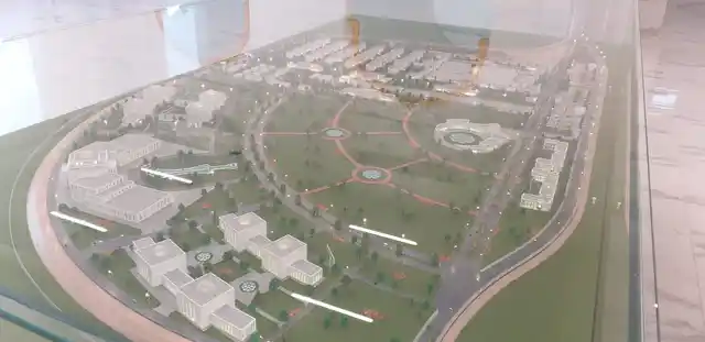 Miniature model of Kartarpur complex at the offices of the MBM Chairman.