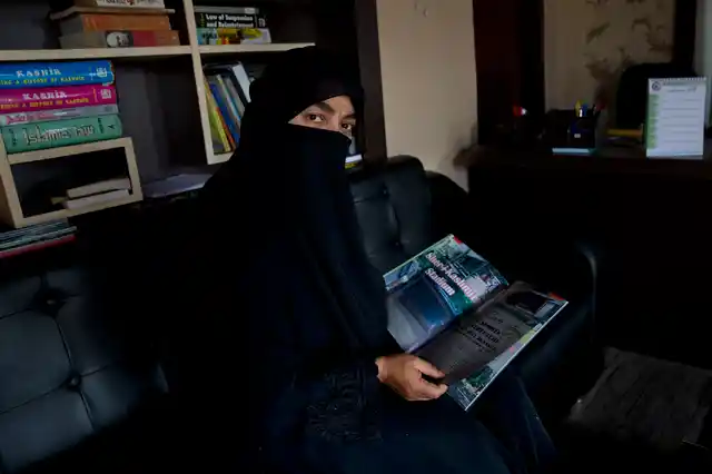 Sahana Fatima, the first female entrepreneur in printing who runs the only sports magazine in the Kashmir Valley, 25 Sepetmber 2019.