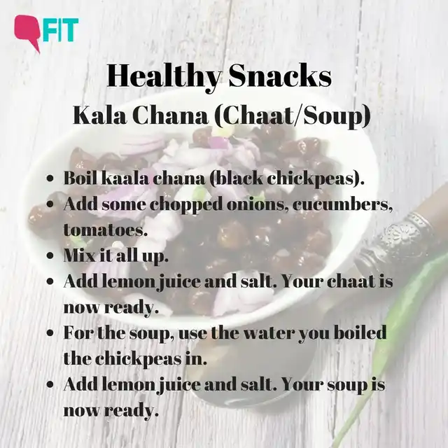 Kaala chana and soup.