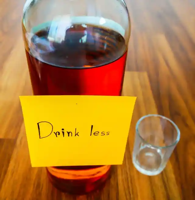 During the week, stay away from the bottle of bubbly!