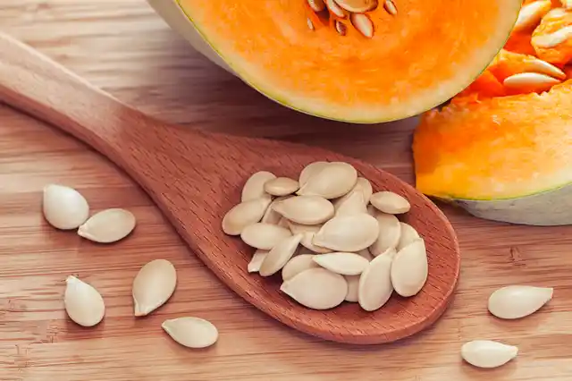 Pumpkin seeds are full of dietary fibre.