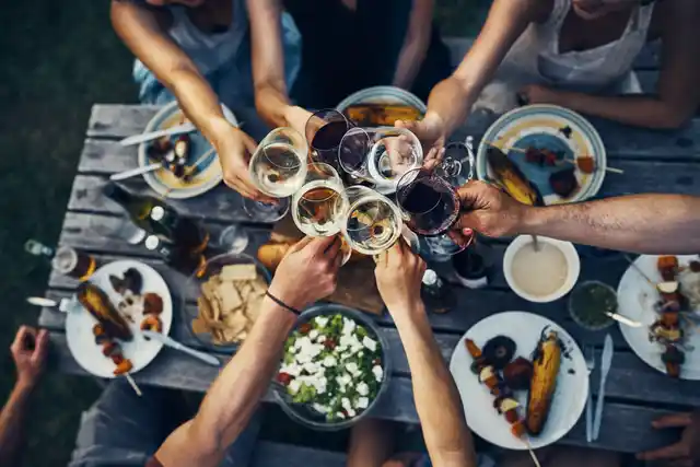 Eat a little something BEFORE you drink. Because this slows the absorption rate of alcohol. Representational image.