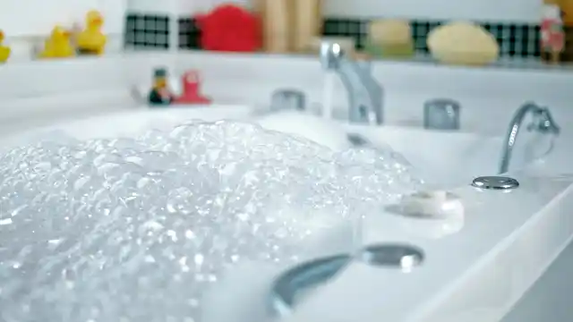 fine.A warm bath always helps relax your muscles, and you can test it out with your elbow which one of the most sensitive parts of your body.