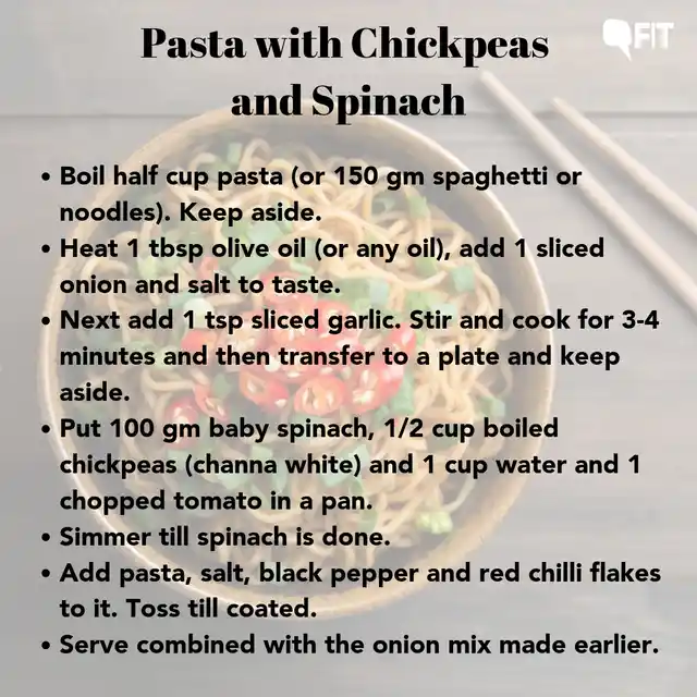 Kavita’s recipe for healthy pasta.