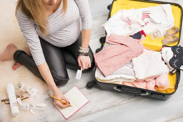 Packing for a baby is hard work.