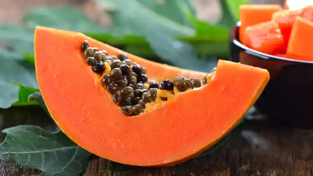 Papaya contains papain which is excellent for the skin. 