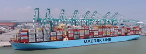 Watch: Maersk Mega Ship Breaks Cargo Record