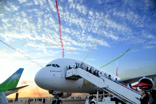 Emirates A380 Stars at Bahrain Airshow