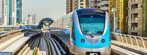 First of the New Metro Trains Arrive in Dubai